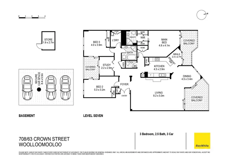 Floorplan of Homely apartment listing, 708/63 Crown Street, Woolloomooloo NSW 2011