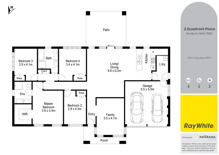 Floorplan of Homely house listing, 2 Quadrant Place, Goulburn NSW 2580