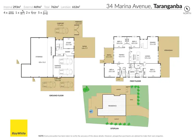 Floorplan of Homely house listing, 34 Marina Avenue, Taranganba QLD 4703