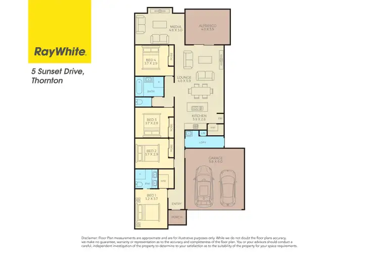 Floorplan of Homely other listing, 5 Sunset Drive, Thornton NSW 2322