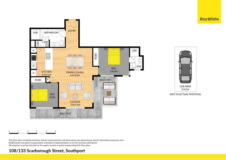 Floorplan of Homely apartment listing, 108/133 Scarborough Street, Southport QLD 4215