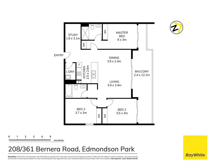 Floorplan of Homely unit listing, 208/361 Bernera Road, Edmondson Park NSW 2174