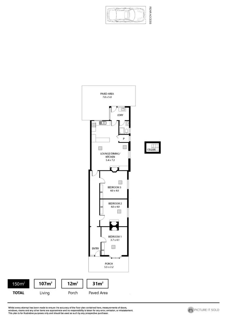 Floorplan of Homely house listing, 3 First Avenue, St Peters SA 5069