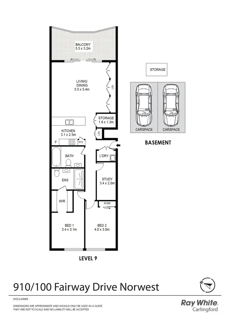 Floorplan of Homely apartment listing, 910/100 Fairway Drive, Norwest NSW 2153