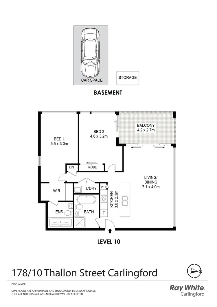 Floorplan of Homely apartment listing, 178/10 Thallon Street, Carlingford NSW 2118