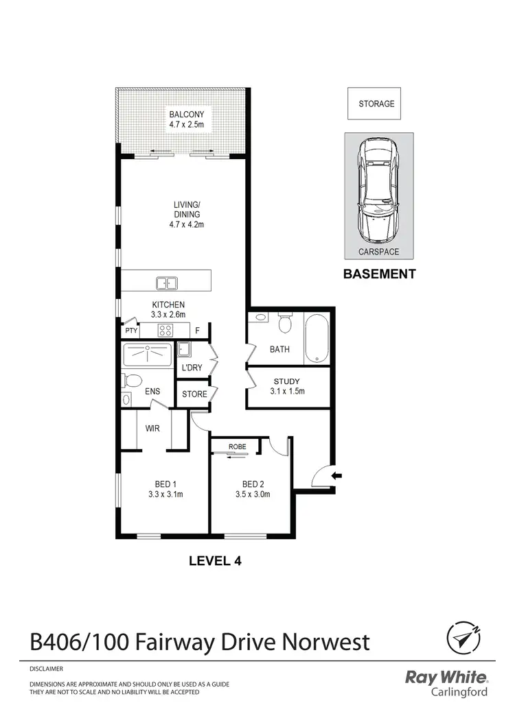 Floorplan of Homely apartment listing, 406/100 Fairway Drive, Norwest NSW 2153
