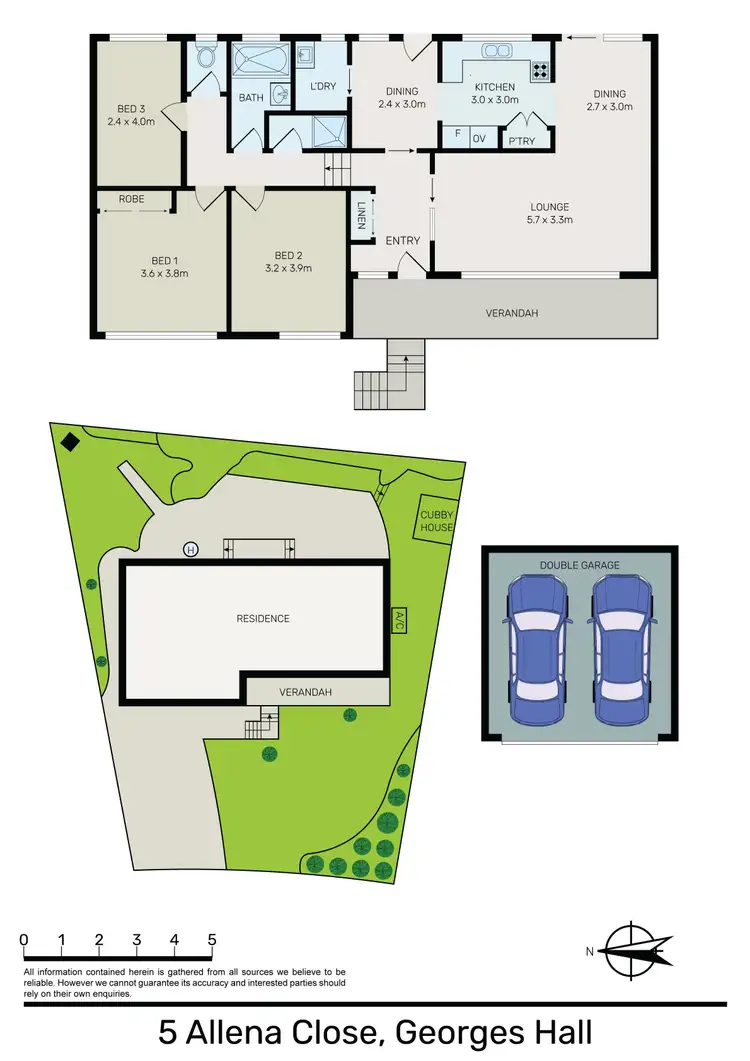 Floorplan of Homely house listing, 5 Allena Close, Georges Hall NSW 2198