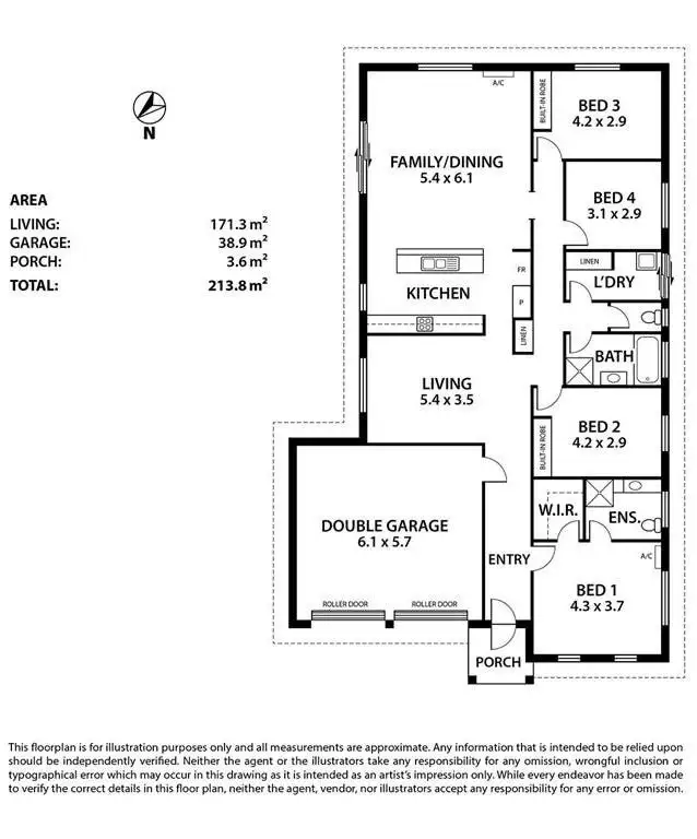 Floorplan of Homely house listing, 44 Pfitzner Close, Murray Bridge SA 5253