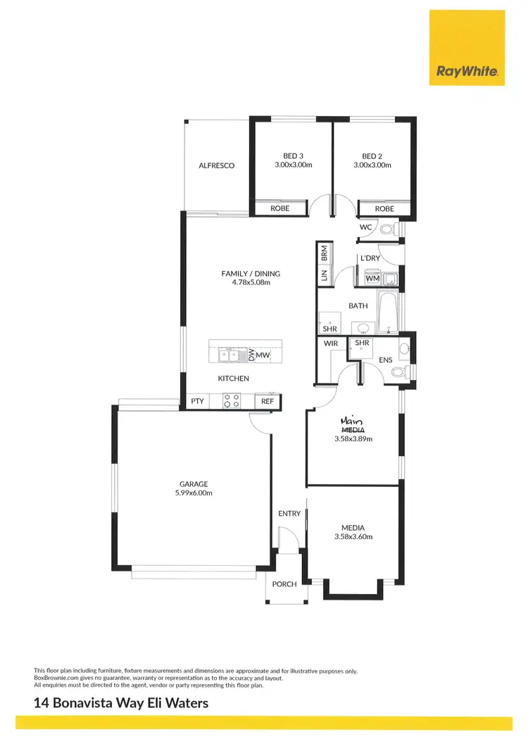 Floorplan of Homely house listing, 14 Bonavista Way, Eli Waters QLD 4655