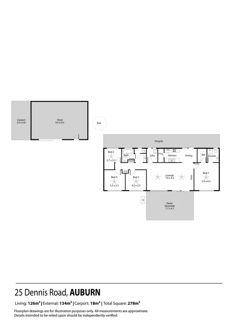 Floorplan of Homely house listing, 25 Dennis Road, Auburn SA 5451