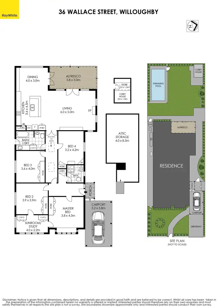 Floorplan of Homely house listing, 36 Wallace Street, Willoughby NSW 2068