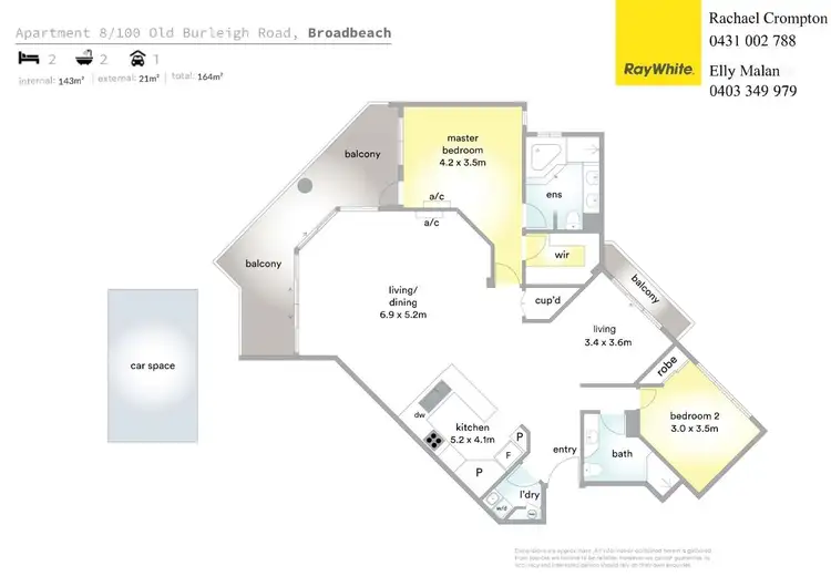 Floorplan of Homely apartment listing, 8/100 Old Burleigh Road, Broadbeach QLD 4218