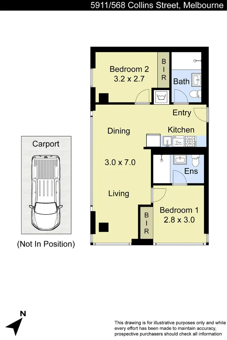 Floorplan of Homely unit listing, 5911/568 Collins Street, Melbourne VIC 3000