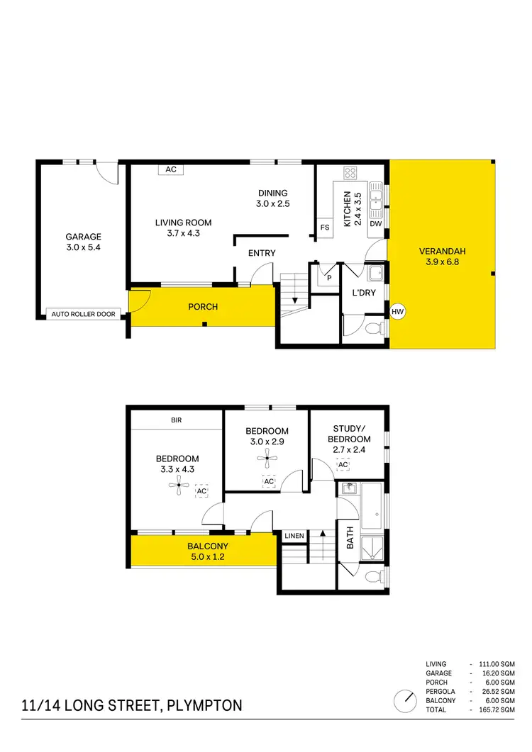 Floorplan of Homely townhouse listing, 11/14-16 Long Street, Plympton SA 5038