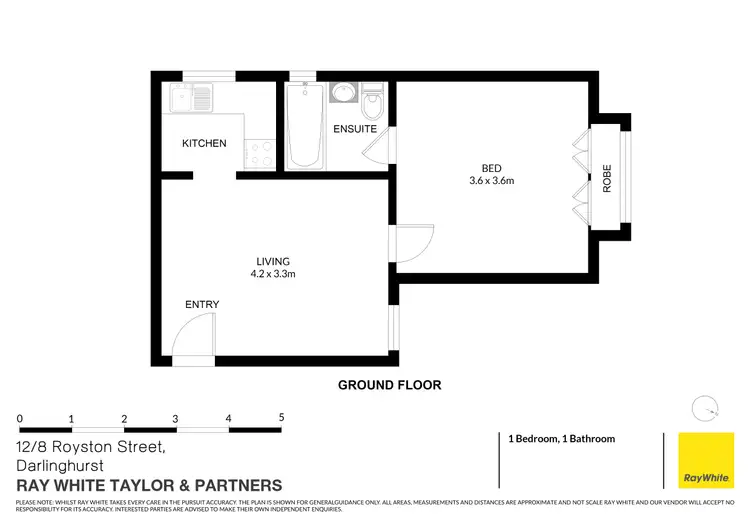 Floorplan of Homely apartment listing, 12/8 Royston Street, Darlinghurst NSW 2010