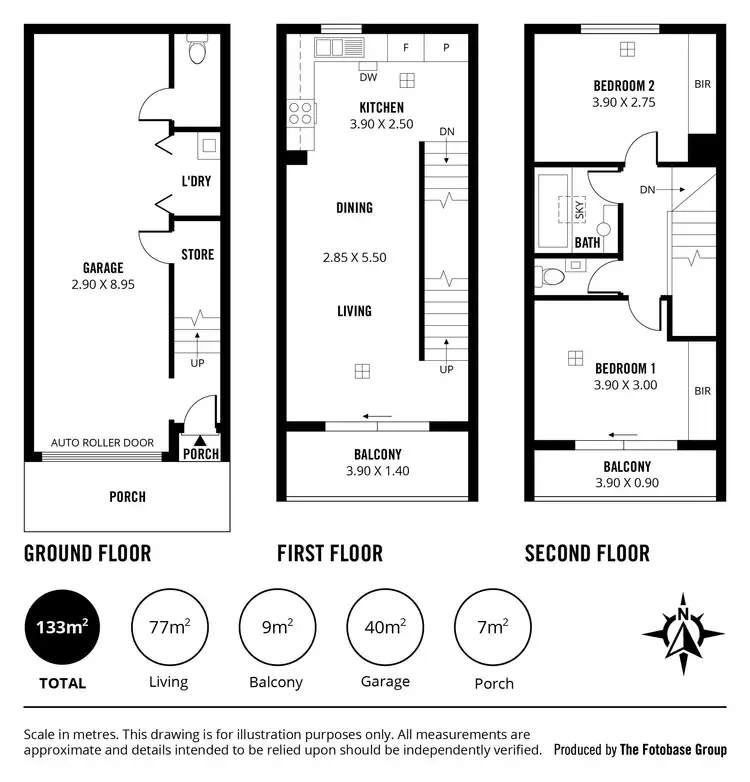 Floorplan of Homely townhouse listing, 3/10 North Street, Adelaide SA 5000