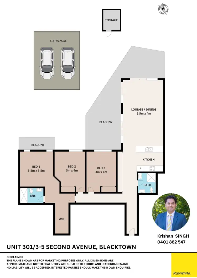 Floorplan of Homely unit listing, 301/5 Second Avenue, Blacktown NSW 2148