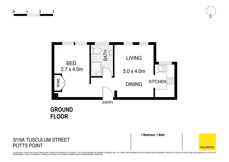 Floorplan of Homely apartment listing, 3/19A Tusculum Street, Potts Point NSW 2011