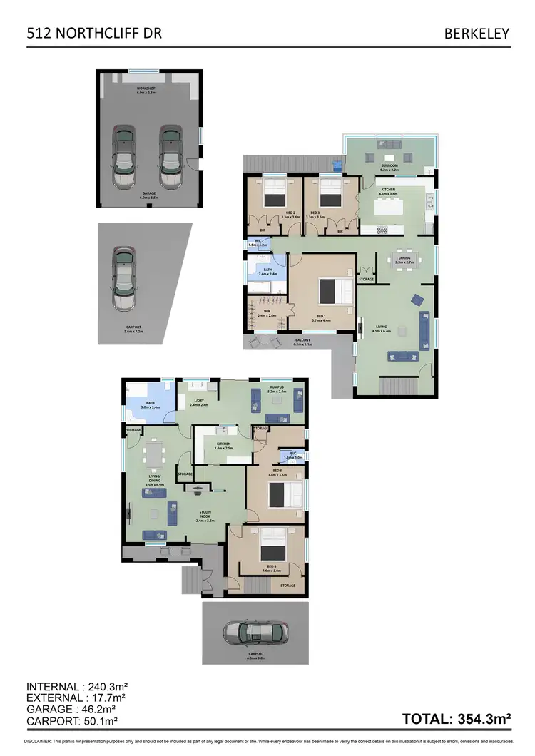 Floorplan of Homely house listing, 512 Northcliffe Drive, Berkeley NSW 2506