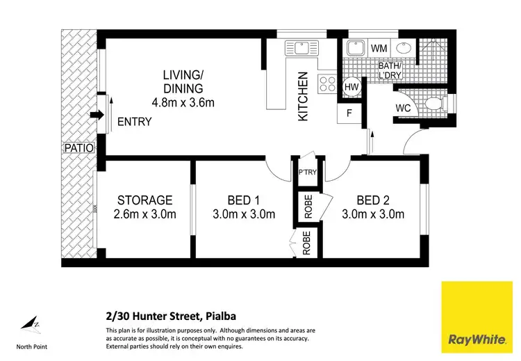 Floorplan of Homely villa listing, 2/30 Hunter Street, Pialba QLD 4655