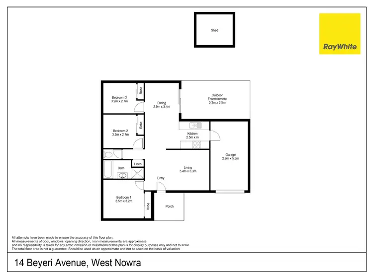 Floorplan of Homely house listing, 14 Beyeri Avenue, West Nowra NSW 2541