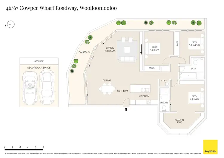 Floorplan of Homely apartment listing, 46/67 Cowper Wharf Roadway, Woolloomooloo NSW 2011
