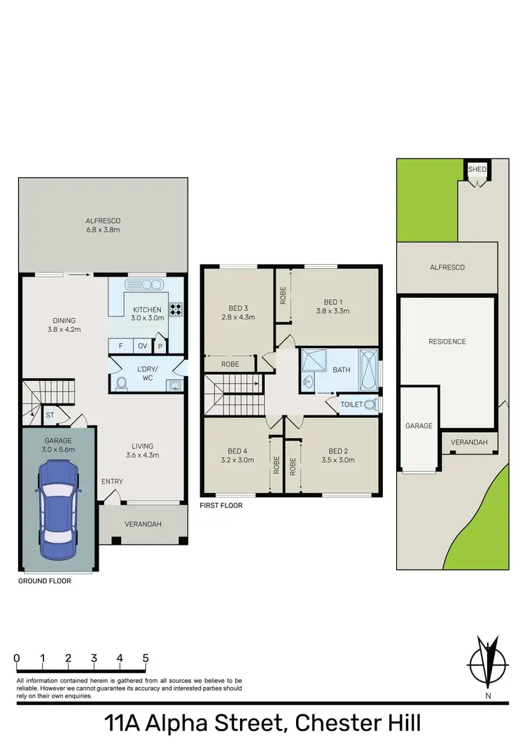 Floorplan of Homely semi-detached listing, 11A Alpha Street, Chester Hill NSW 2162