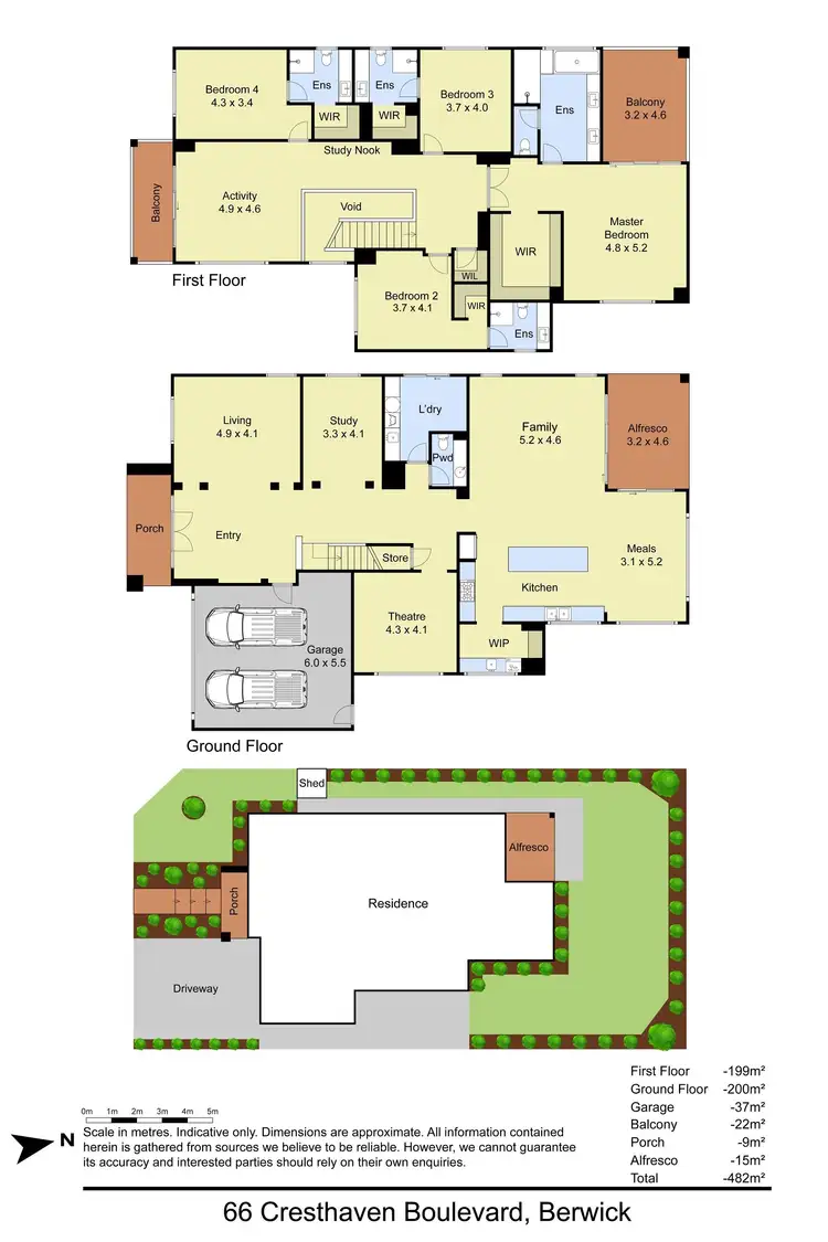 Floorplan of Homely house listing, 66 Cresthaven Boulevard, Berwick VIC 3806