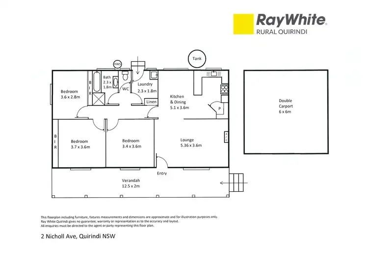 Floorplan of Homely house listing, 2 Nicholl Avenue, Quirindi NSW 2343