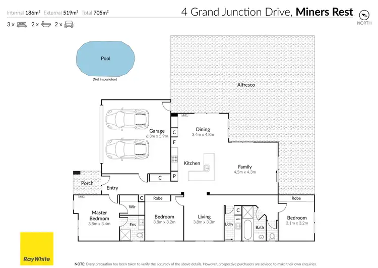 Floorplan of Homely house listing, 4 Grand Junction Drive, Miners Rest VIC 3352
