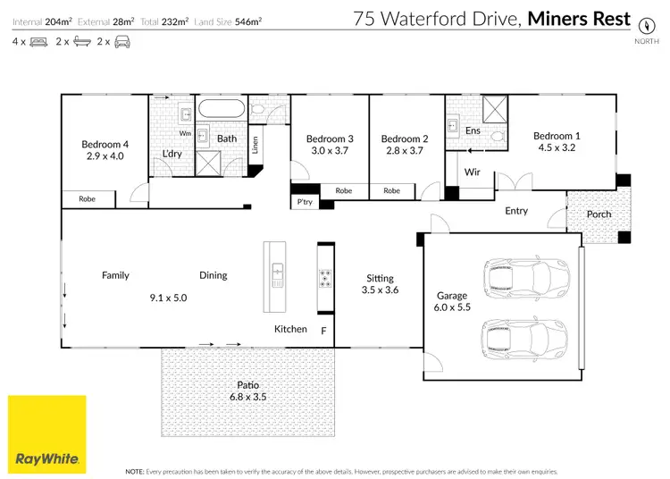 Floorplan of Homely house listing, 75 Waterford Drive, Miners Rest VIC 3352