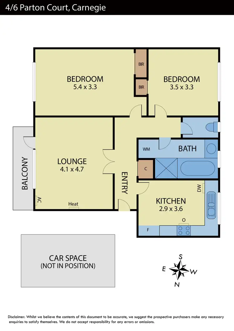 Floorplan of Homely apartment listing, 4/6 Parton Court, Carnegie VIC 3163