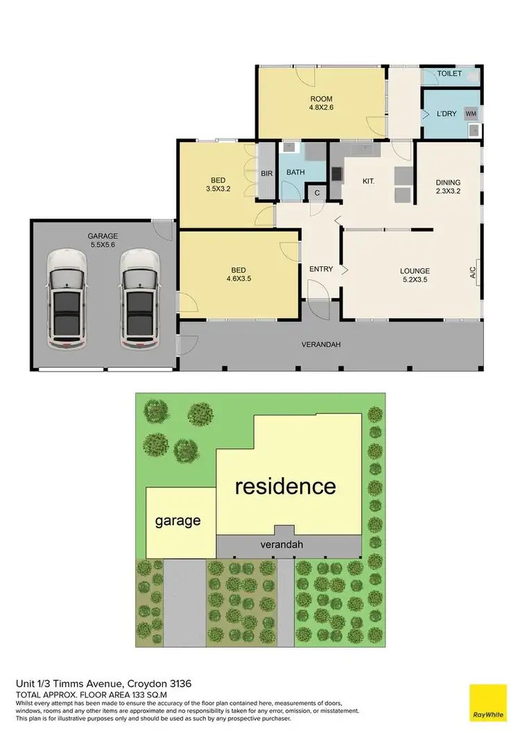 Floorplan of Homely house listing, 1/3 Timms Avenue, Croydon VIC 3136