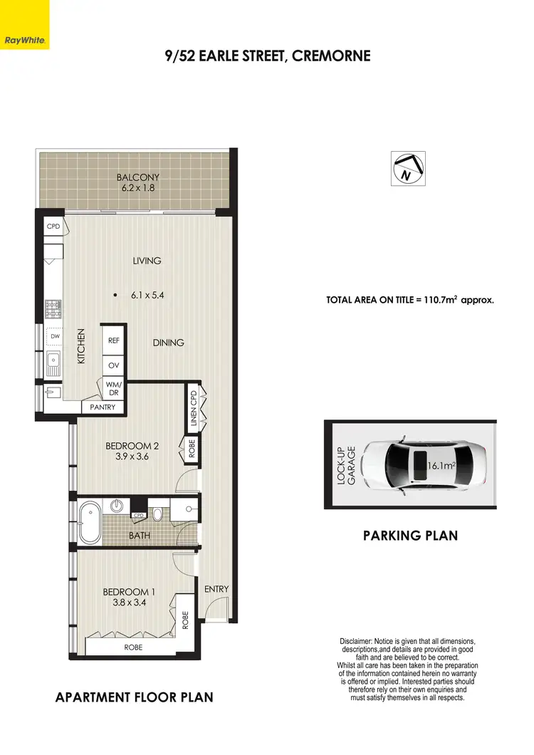 Floorplan of Homely apartment listing, 9/50-52 Earle Street, Cremorne NSW 2090