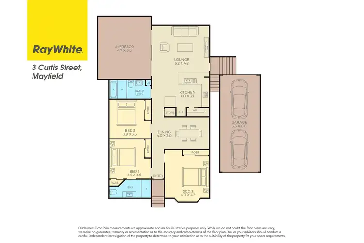 Floorplan of Homely house listing, 3 Curtis Street, Mayfield NSW 2304
