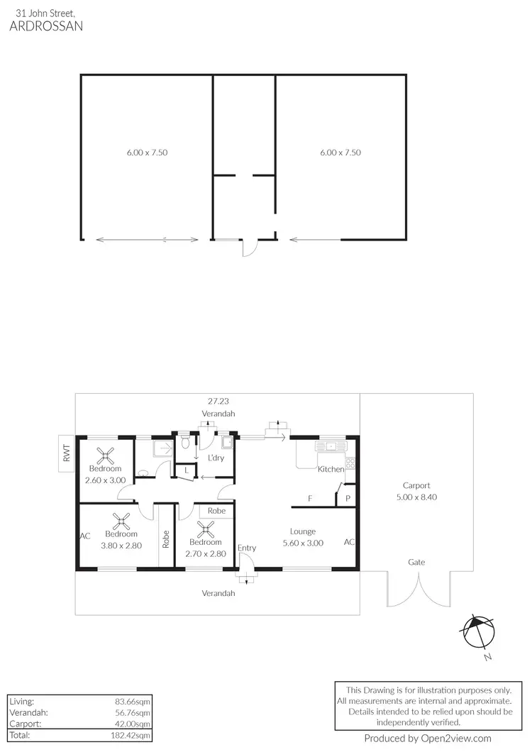 Floorplan of Homely house listing, 31 John Street, Ardrossan SA 5571