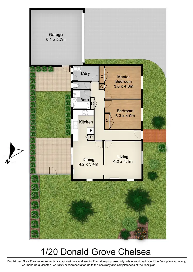 Floorplan of Homely house listing, 1/20 Donald Grove, Chelsea VIC 3196