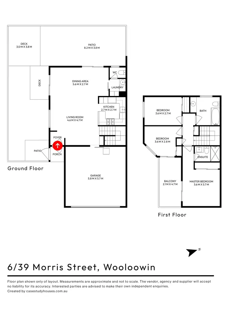 Floorplan of Homely townhouse listing, 6/39 Morris Street, Wooloowin QLD 4030