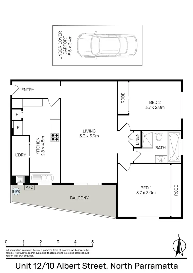 Floorplan of Homely apartment listing, 12/10-12 Albert Street, North Parramatta NSW 2151