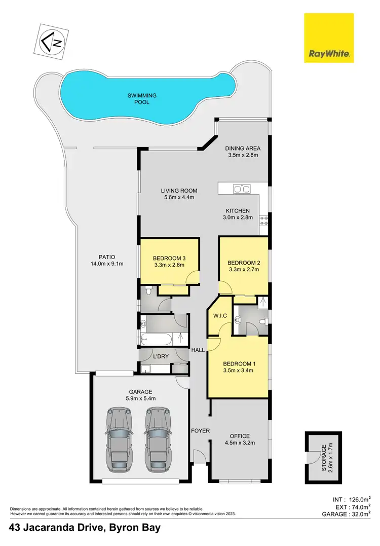 Floorplan of Homely house listing, 43 Jacaranda Drive, Byron Bay NSW 2481