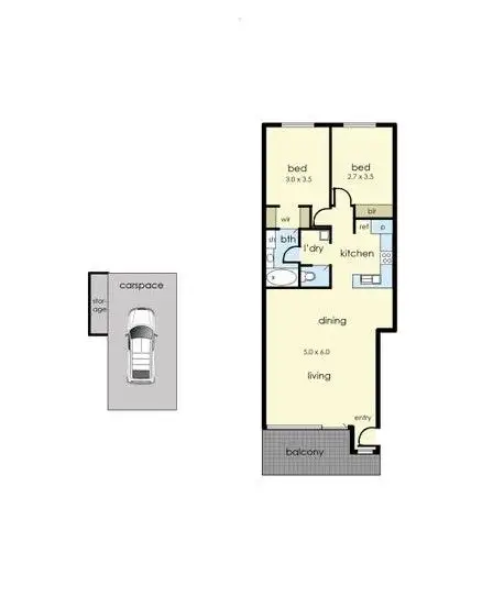 Floorplan of Homely apartment listing, 9/9 King Street, Dandenong VIC 3175
