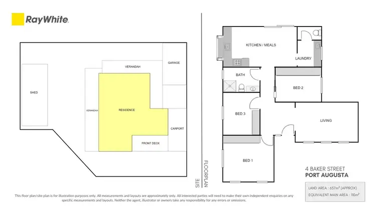 Floorplan of Homely house listing, 4 Baker Street, Port Augusta SA 5700