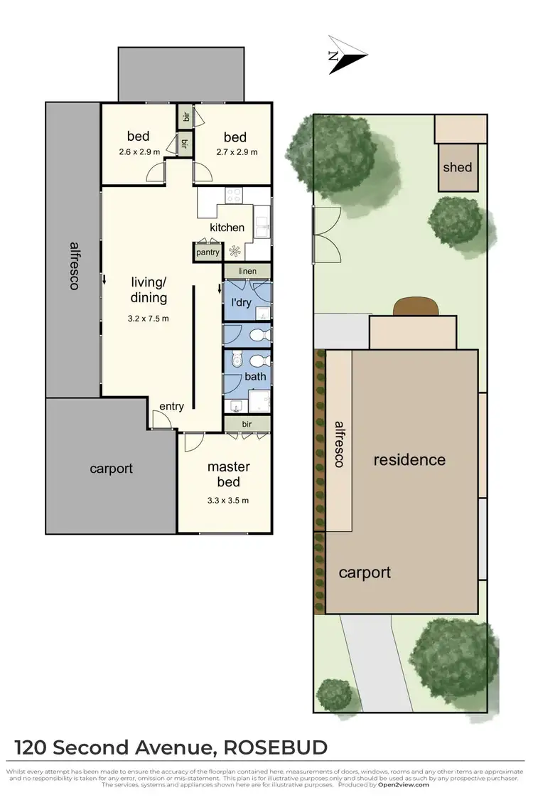 Floorplan of Homely house listing, 120 Second Avenue, Rosebud VIC 3939