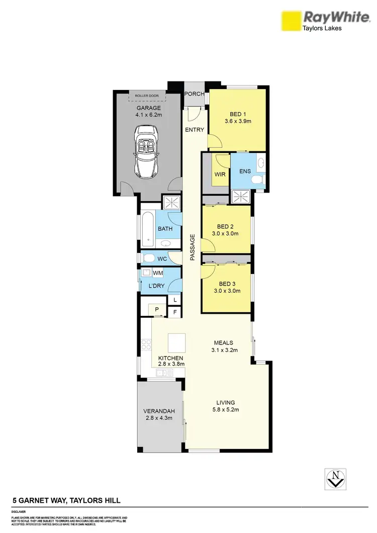 Floorplan of Homely house listing, 5 Garnet Way, Taylors Hill VIC 3037