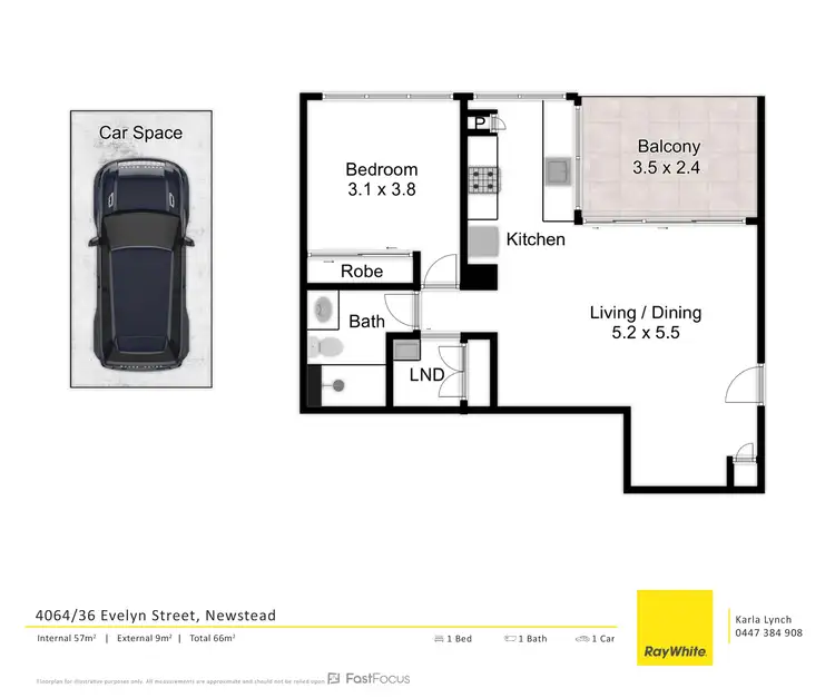 Floorplan of Homely unit listing, 4064/36 Evelyn Street, Newstead QLD 4006