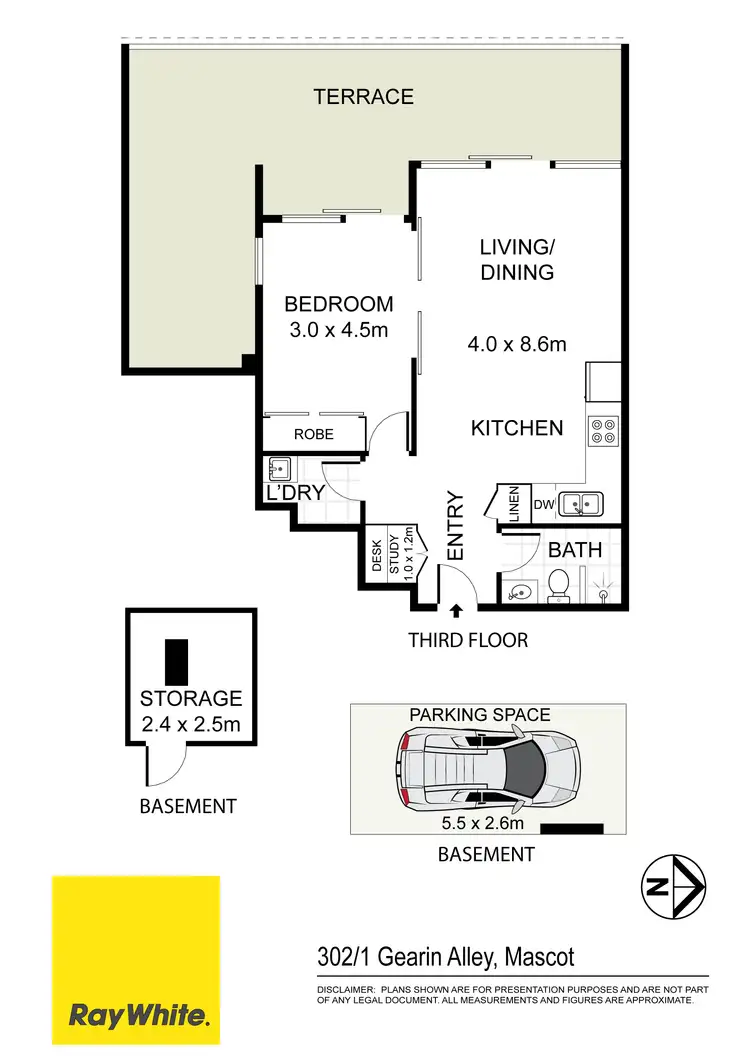 Floorplan of Homely apartment listing, 302/1 Gearin Alley, Mascot NSW 2020