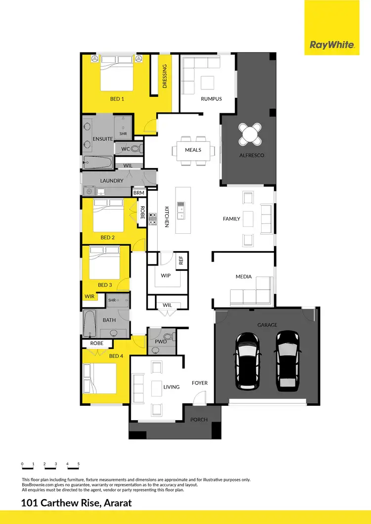 Floorplan of Homely house listing, 2 Carthew Rise, Ararat VIC 3377