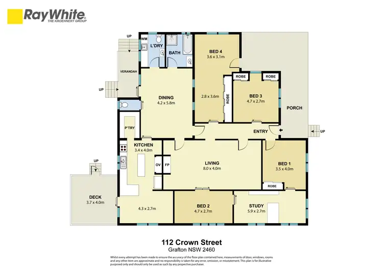 Floorplan of Homely house listing, 112 Crown Street, Grafton NSW 2460