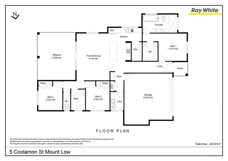 Floorplan of Homely house listing, 5 Coolamon Street, Mount Low QLD 4818