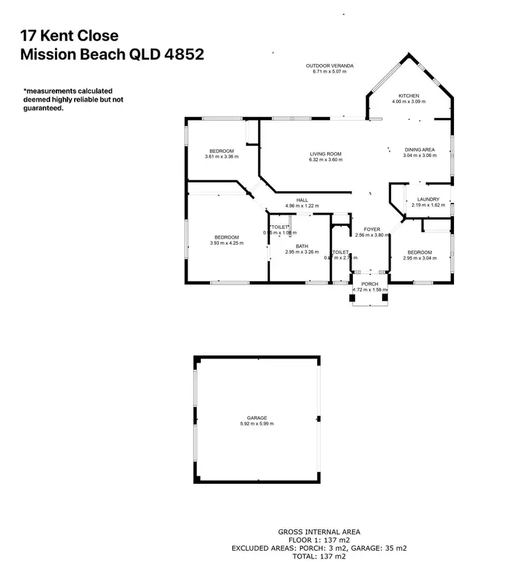 Floorplan of Homely house listing, 17 Kent Close, Mission Beach QLD 4852